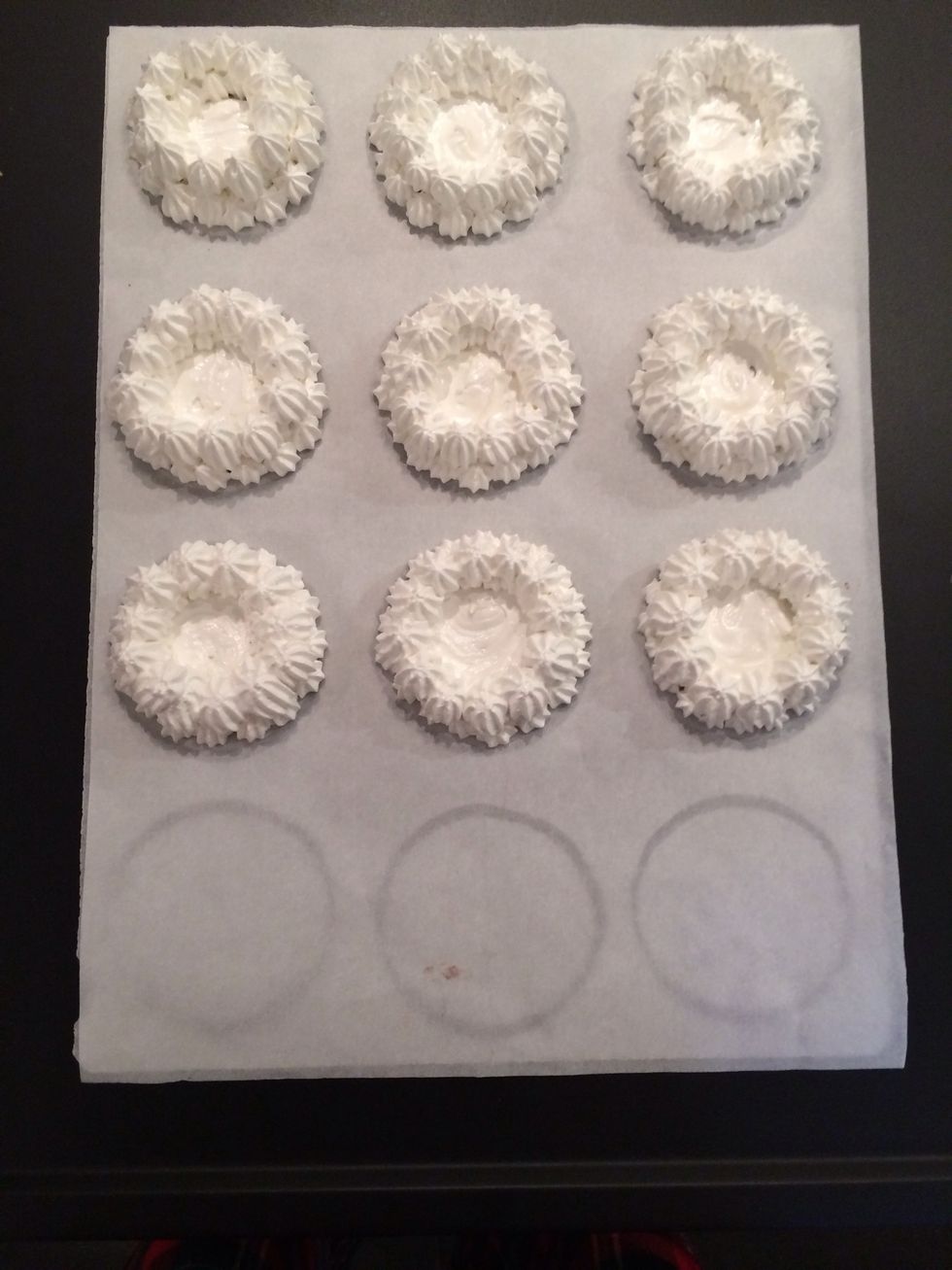 I made a template for the cups which I will pull out before baking