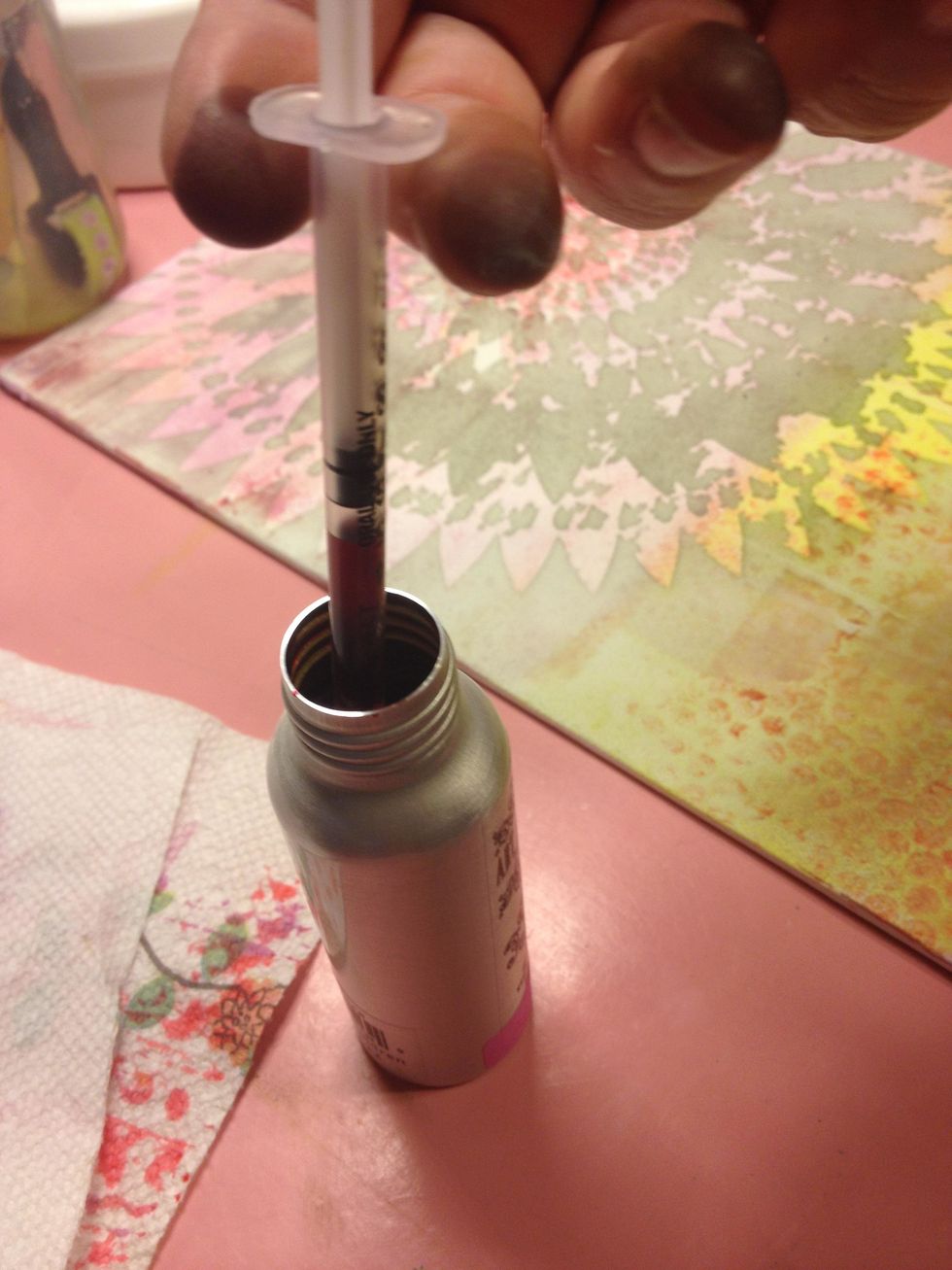 I made drips with Barbie Colorations.