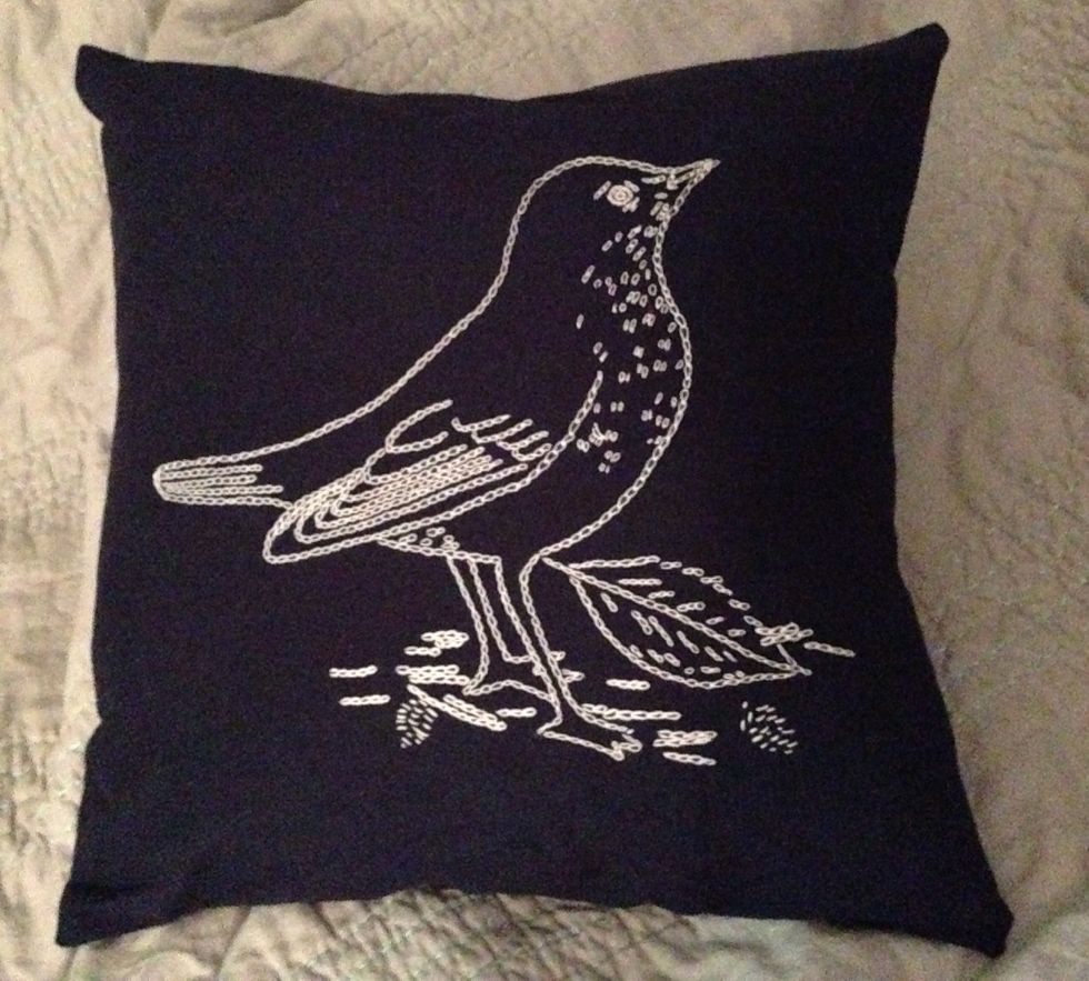 I made it into a pillow case for a small pillow. :) Thanks for viewing my first snapguide! \ud83d\ude04\ud83d\udc26