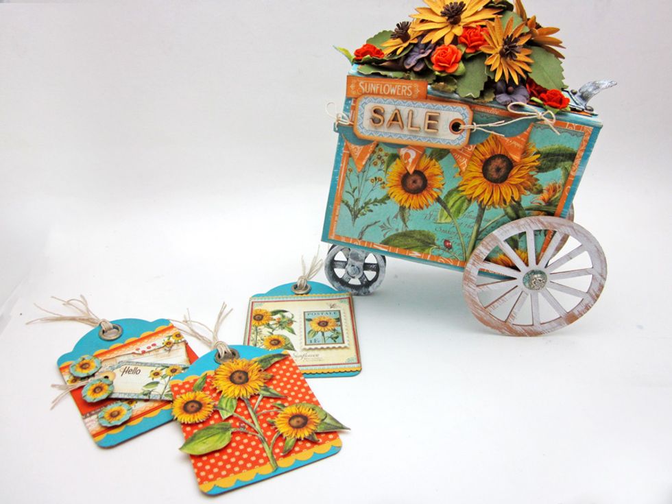 I made little tags with my cart that go on the inside.