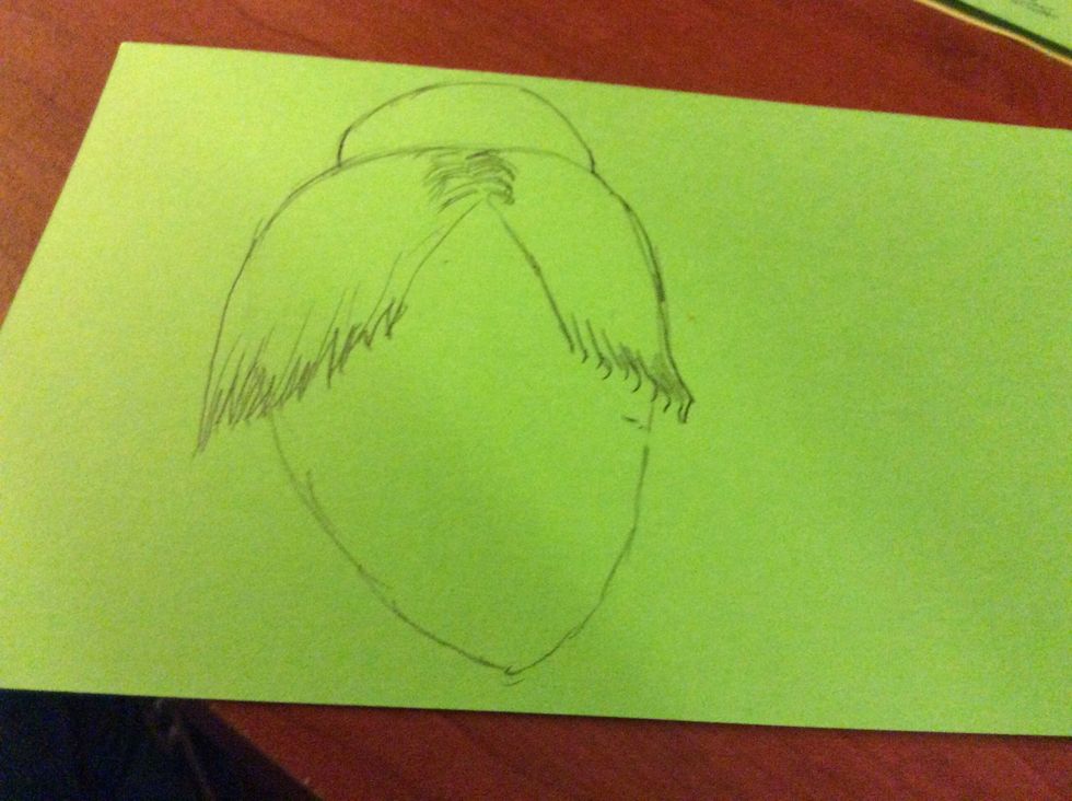 I made roots at the top as a guide so I know where the hair will fall