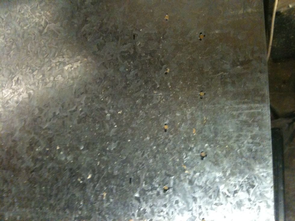 I made the vent holes 2" apart and about 3.25" from the bottom. The next row of vent holes are 2.25" from the bottom and offset set 1". In the pic you can see small holes those are my centers(vents).