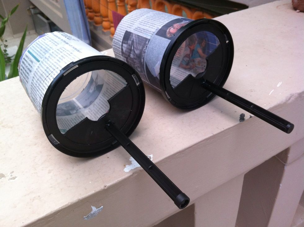 I made two! One to gift and one for me! Put a few hole and tie it with wires to high place in the garden. Make sure cats can't reach there. Wait for a few days and keep the camera ready!