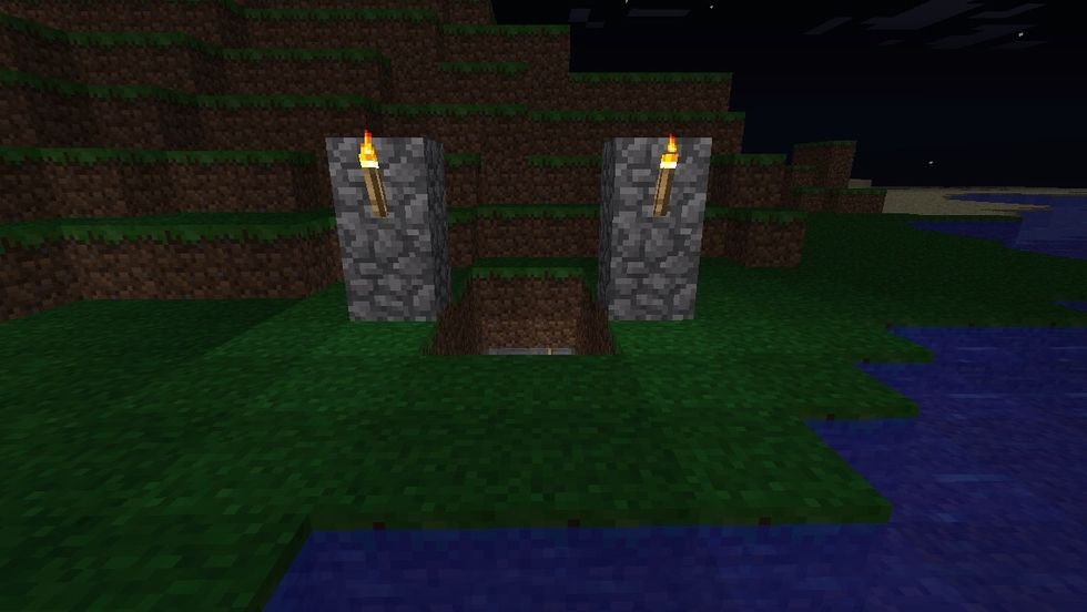 I make a landmark where my mines are either by this