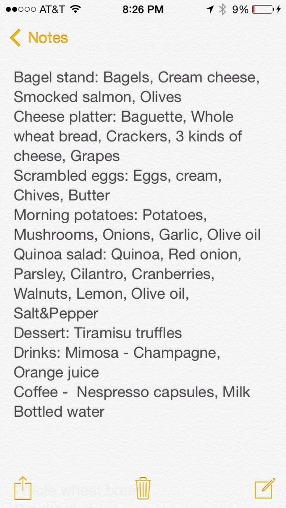 I make a list of possible menu in advance and the ingredients I might need to buy. For dessert I'll make Tiramisu truffles (see my guides for recipe)