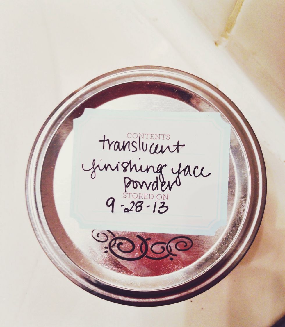 I make my own finishing powder. It's absolutely incredible. Arrowroot starch, cornstarch, and cocoa powder. So good for your skin, sets all makeup, naturally oil absorbing.
