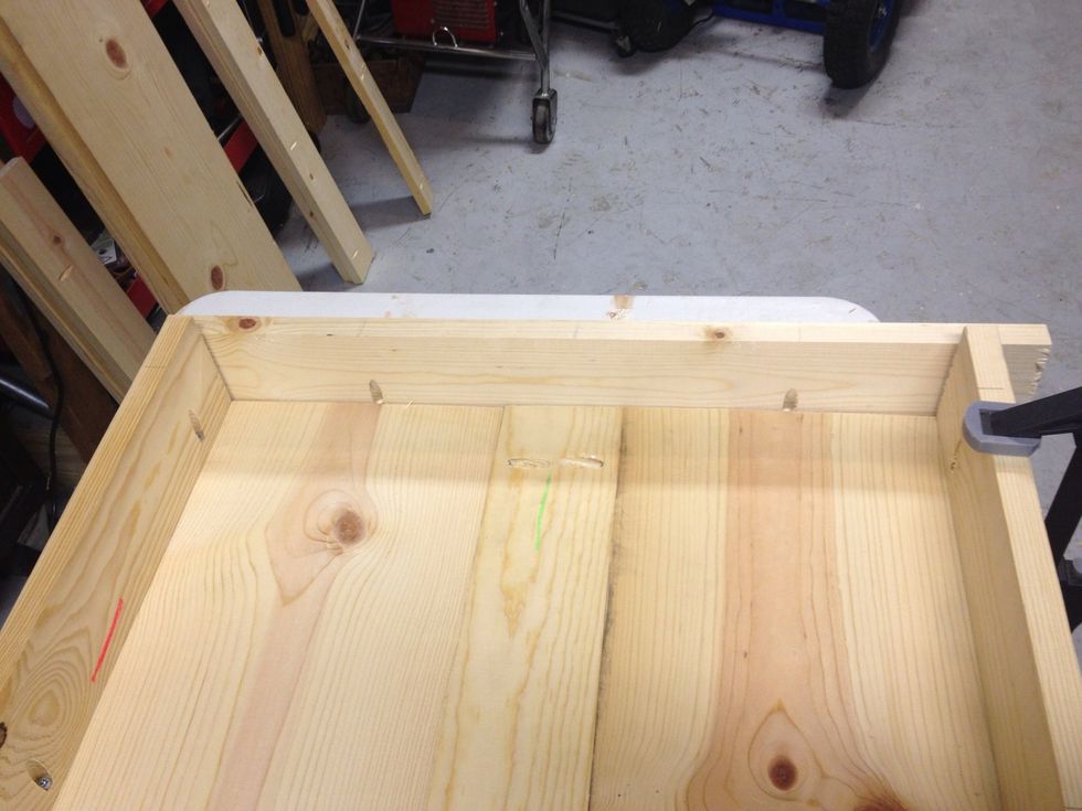 I marked the shorter board to length