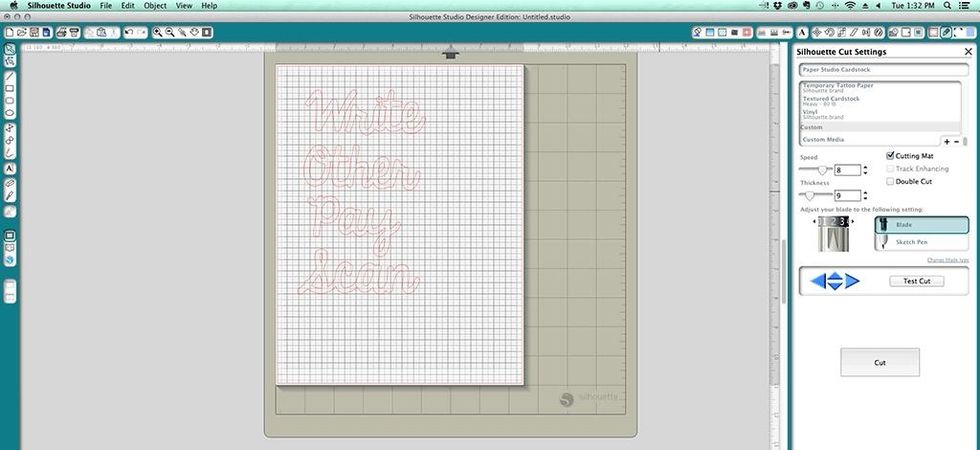 I measured my mailboxes, then used font KG Always A Good Time from Kimberly Geswein. I made the words 1.54" by 4.12"