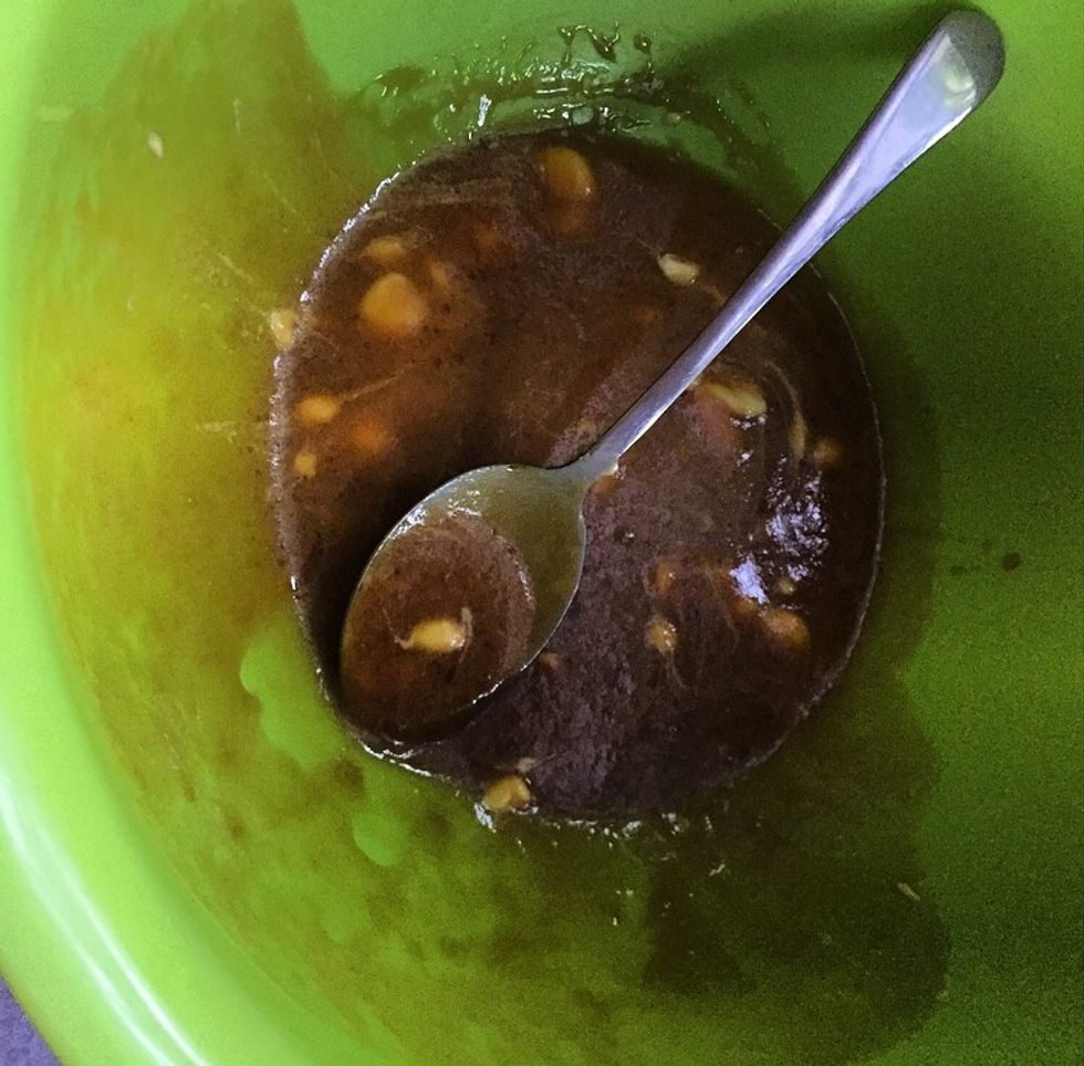 I microwaved for 30 seconds to blend