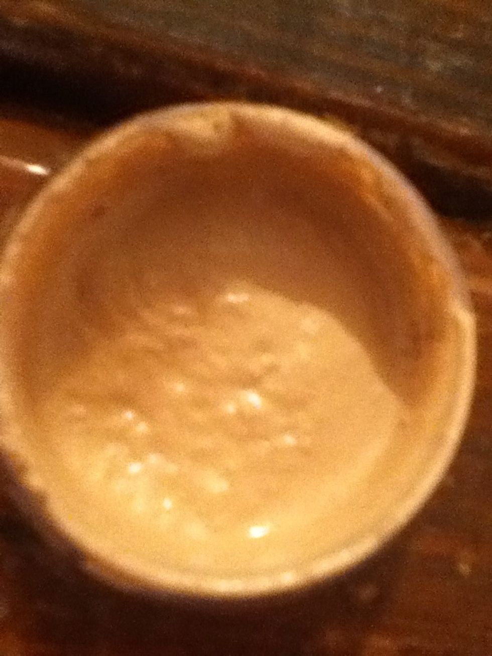 I mixed my foundation with my powder (I also put this in the microwave for 5-15 min also make sure that you mix everything really well together)