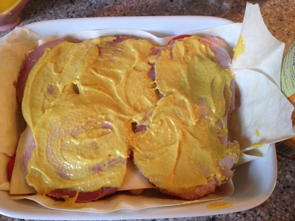 I mixed two kind of mustard a sharp and a sweet. Use what you got.