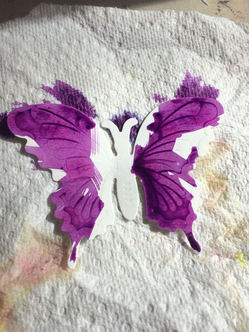 I moved the color with a brush.