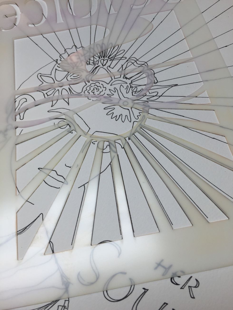 I moved the Rays around her face to complete a halo