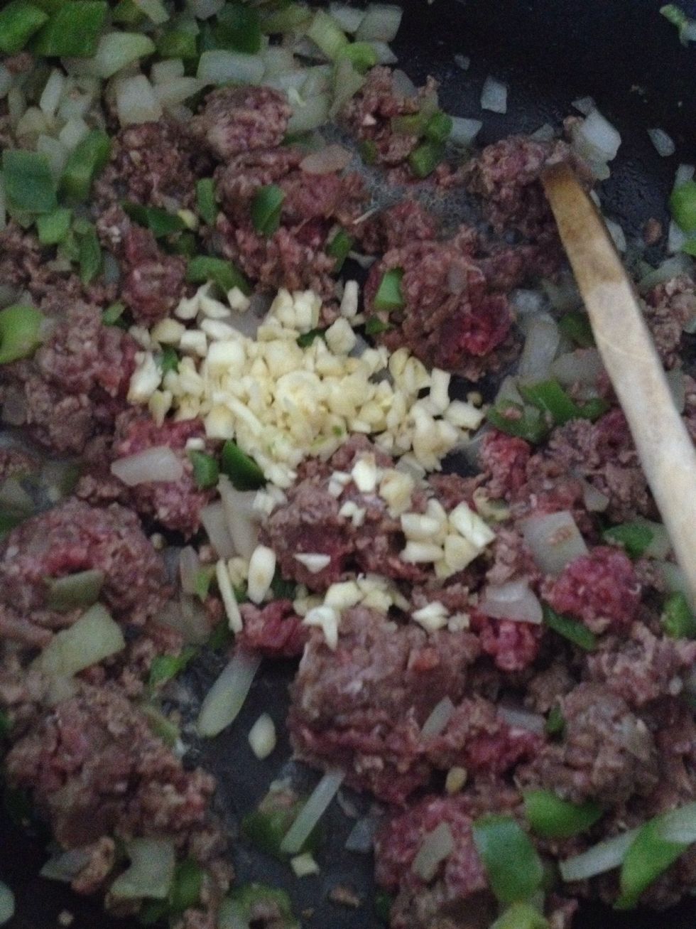 I now add the garlic - adding it too early means it might burn.