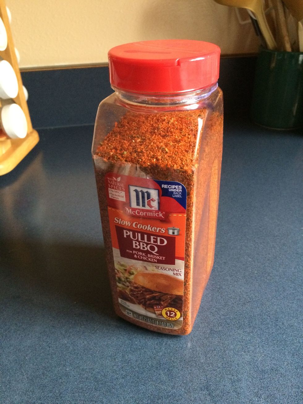 I often make a homemade rub for my ribs, but today I felt a little lazy. I chose to use this rub instead. It is sweeter than what I make. If you'd like to know my homemade rub blend, let me know. 