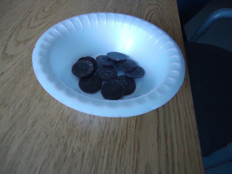 I only made ten so I only used like 10 to 15 chocolate chips