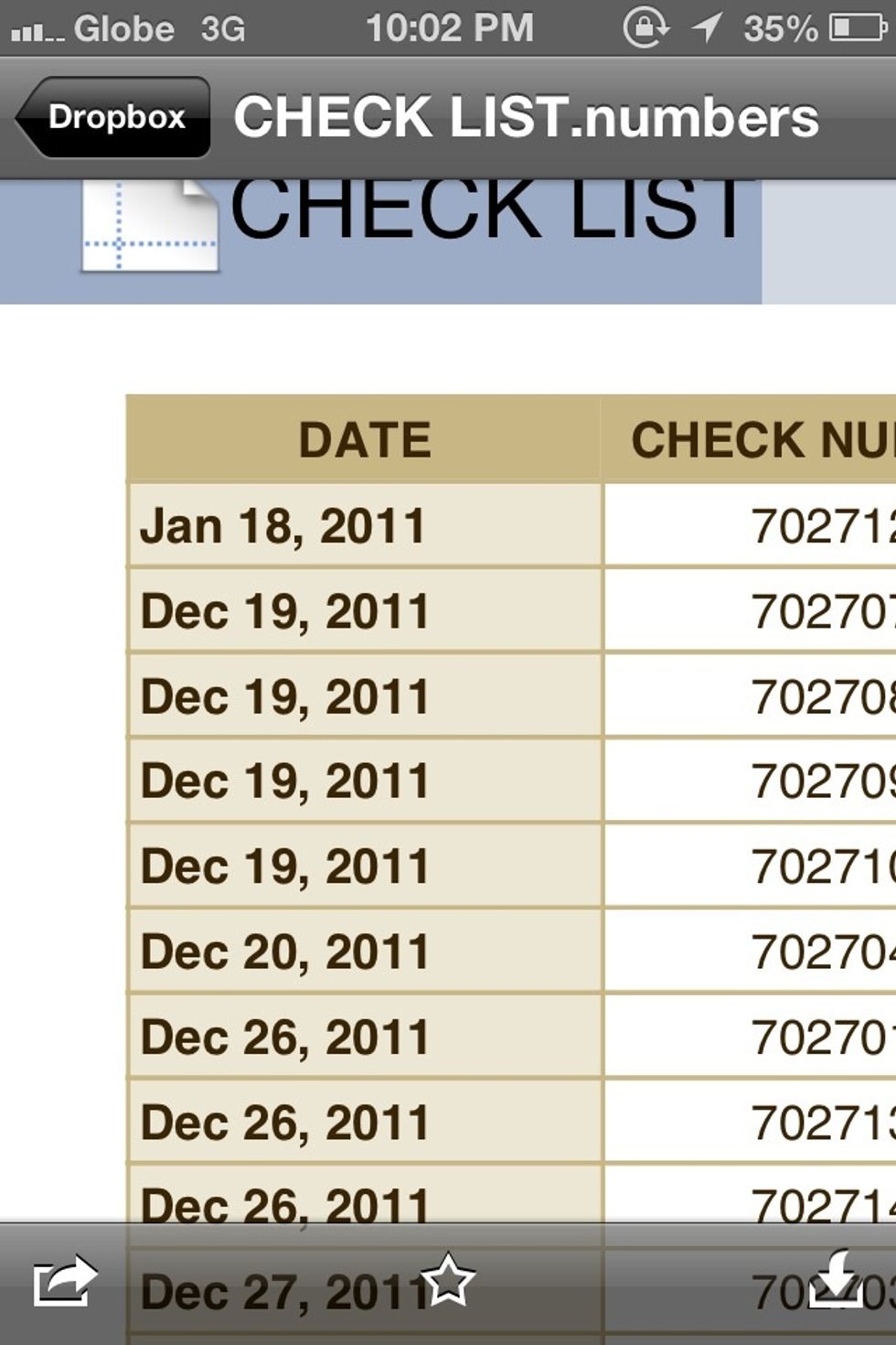 i open a numbers file (iwork). you can zoom in and out. portrait or landscape mode.You'll see on the middle lower part is a star. Click that if you want to view this document offline.