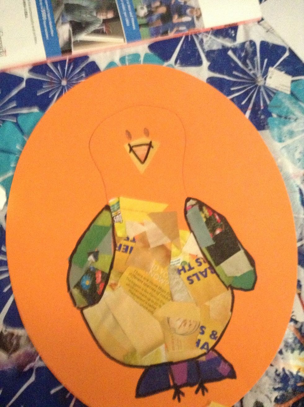 I outlined it in sharpie so it would POP!