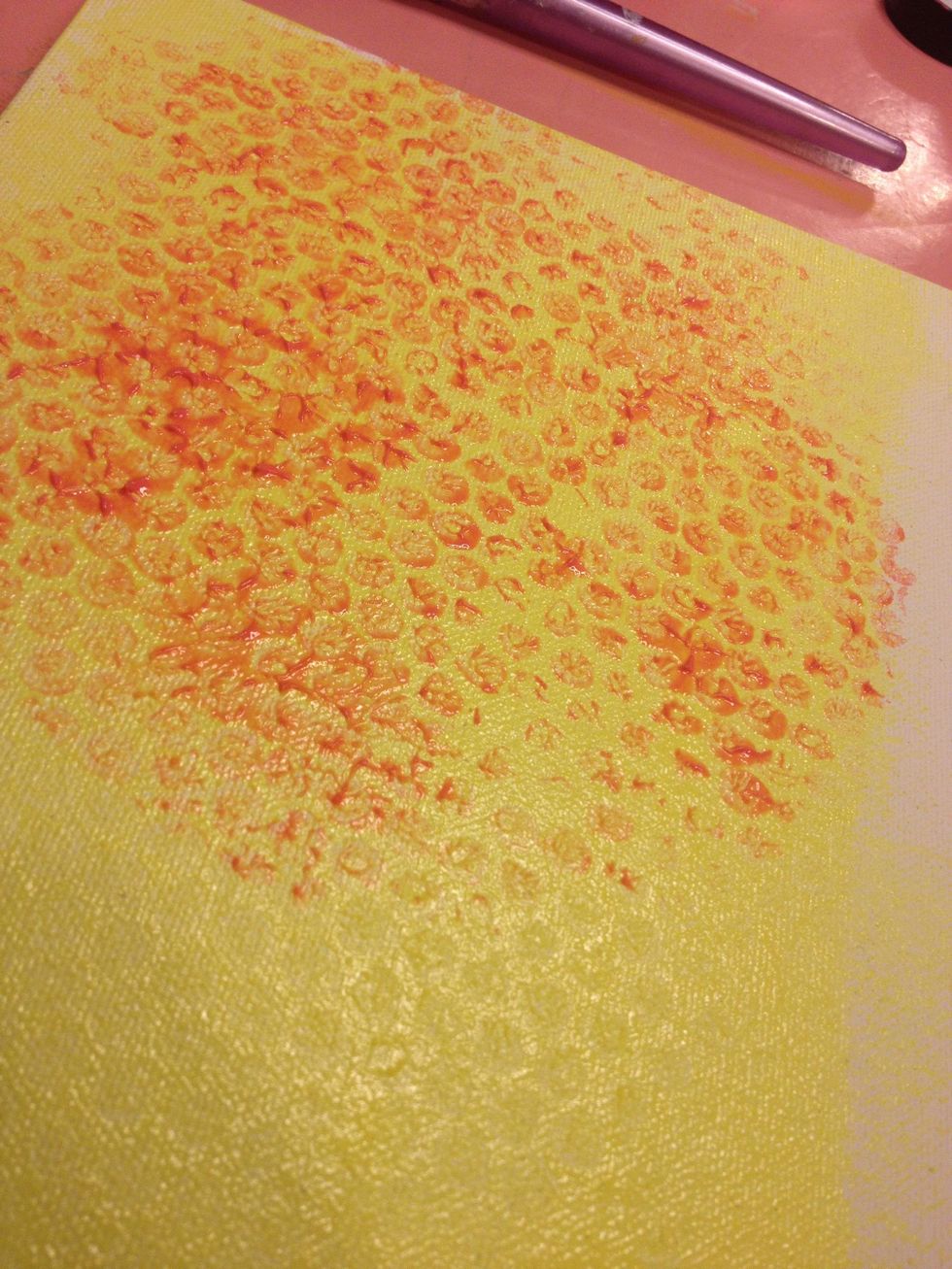 I painted over with Lemon Tart Velvet.