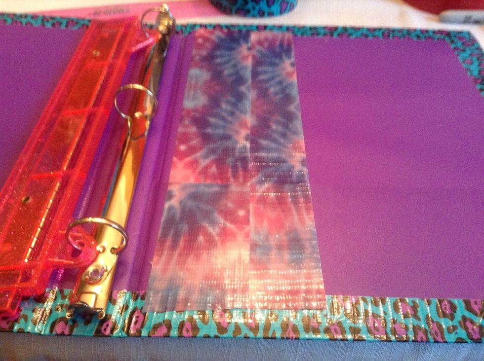 I payed down tape furthest first for correct layering and durability.