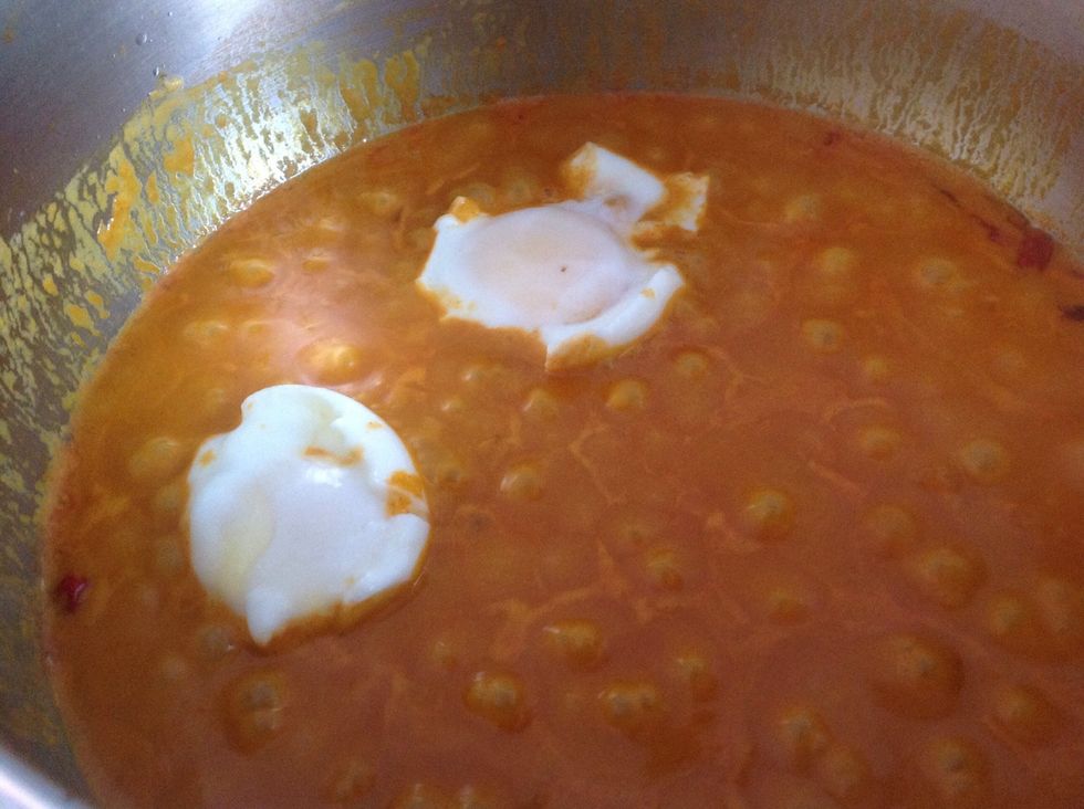 I peeled the soft-boiled eggs and plopped them into the pot so they could firm up just a bit more.