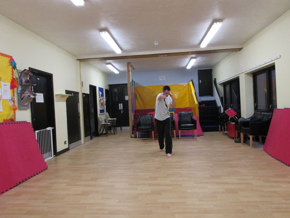 I pivot the rear foot to allow the hips and body to turn into the punch