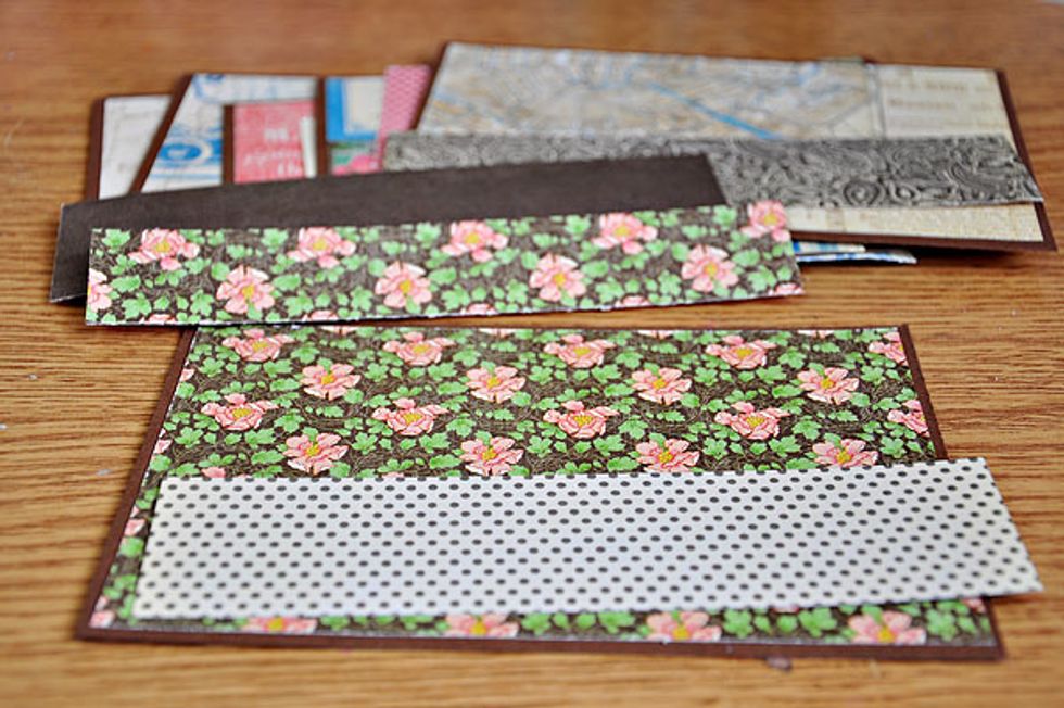 I planned on creating pockets as main design of my inside pages. Cut at least 2 inches of paper strip for the pocket.