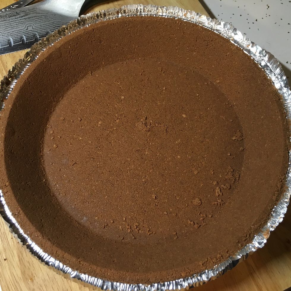 I prefer a pre-made chocolate pie crust.