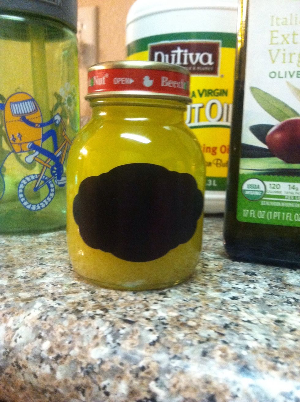 I prefer a small jar. And I like making a new batch regularly.