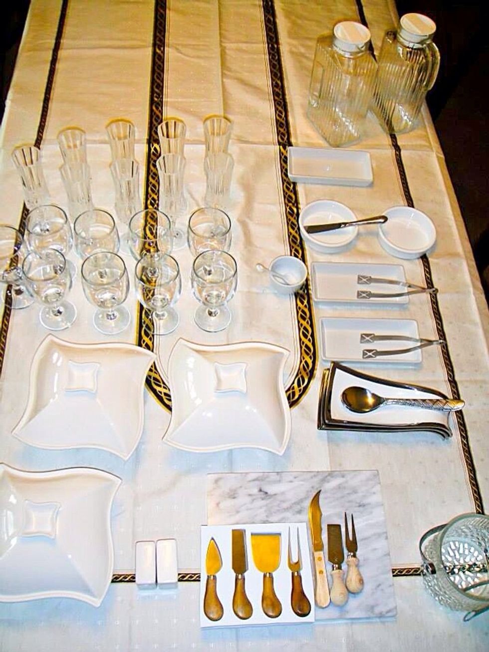 I prefer to prepare all the serving dishes based on a menu the night before. When you make brunch which kinda early you would want to be as prepared as you can be not to hassle when your guests arrive