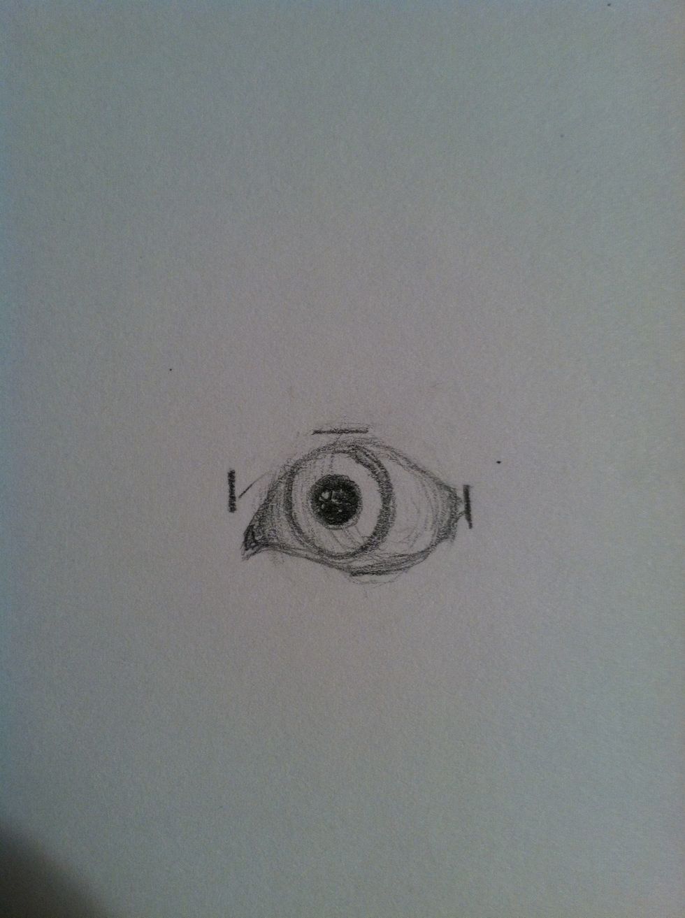 I prefer to start with the pupil. These are technically just holes in your eye, but that doesn't mean they're without character. They often reflect some due to the outer, shiny surface of the eyeball.