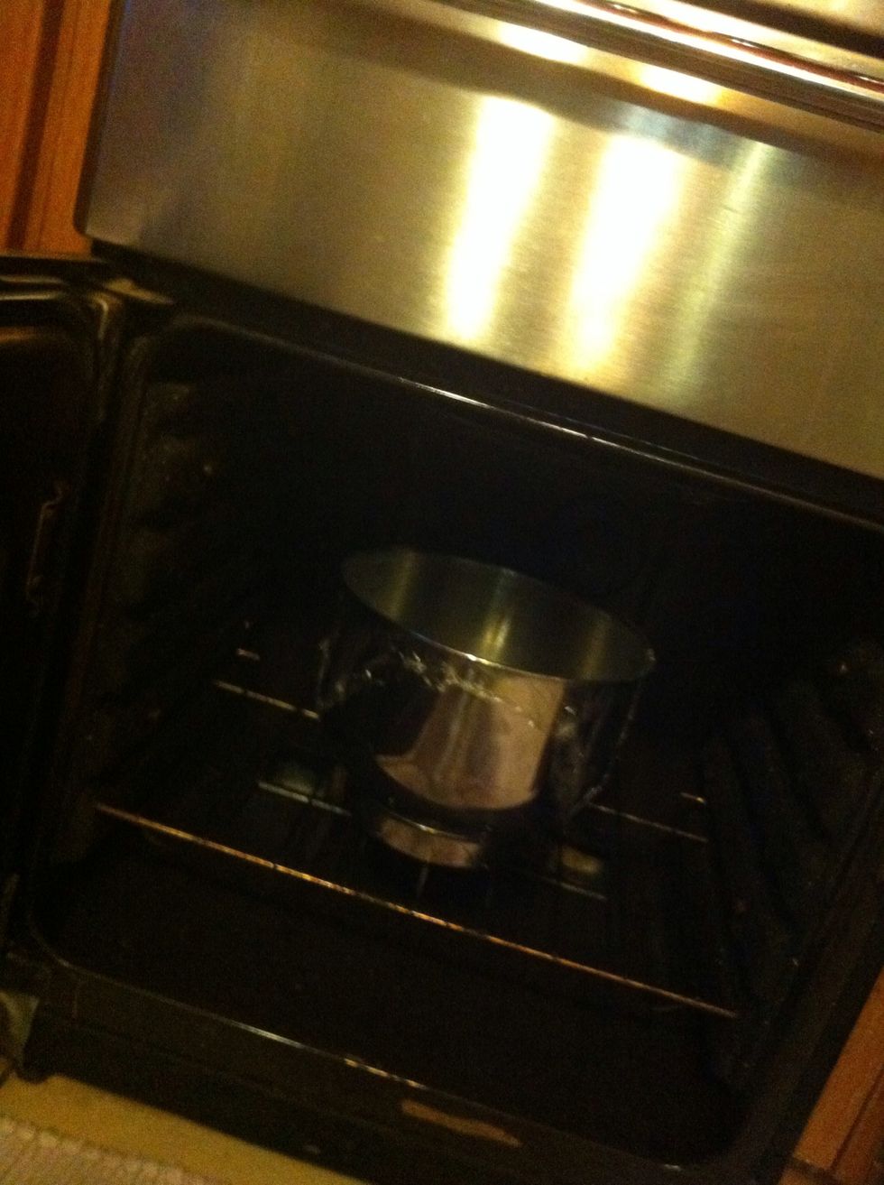 I proof my doughs like this. Cover with clingfilm and out into the oven...