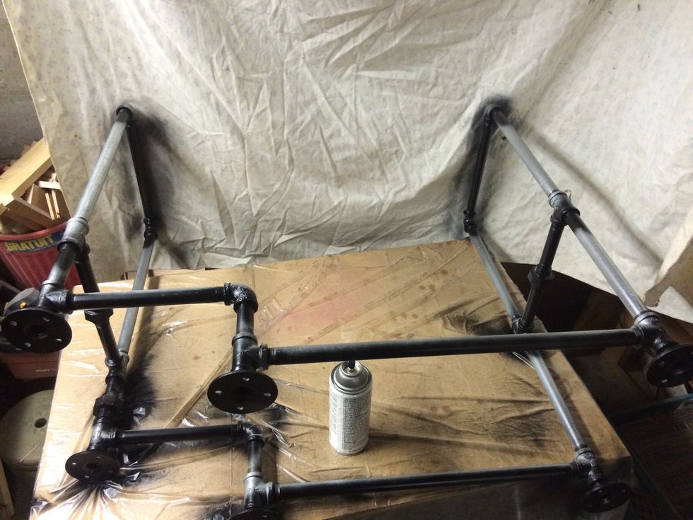 I pulled it all apart and started to tighten all the fittings. Once that is done wipe the pipes down and your ready to paint!