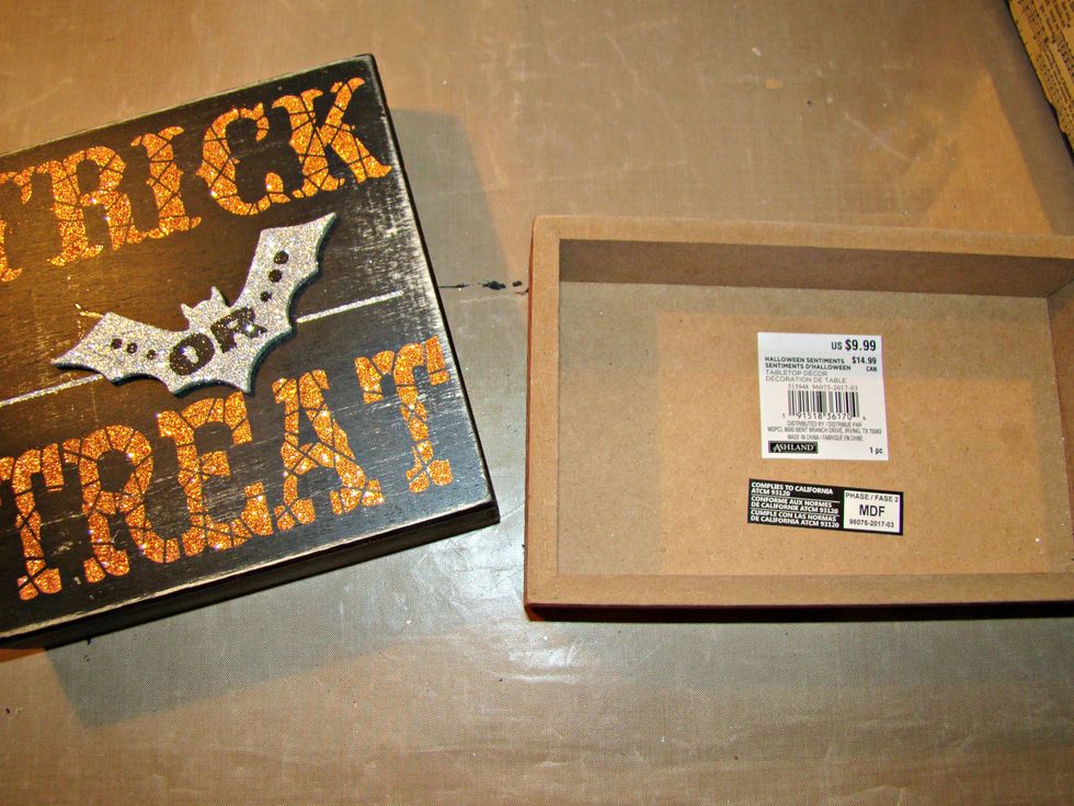 I purchased these Halloween boxes on clearance for 80% off. Got them for $2.00 each. Prep them with black or white gesso depending on what color you want the boxes painted.