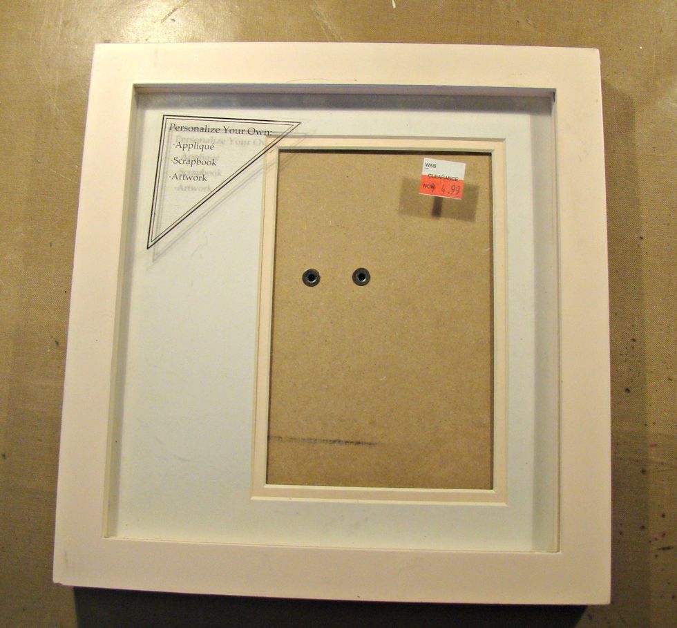 I purchased this frame in the clearance section at Michaels. Take the frame apart and measure the back.