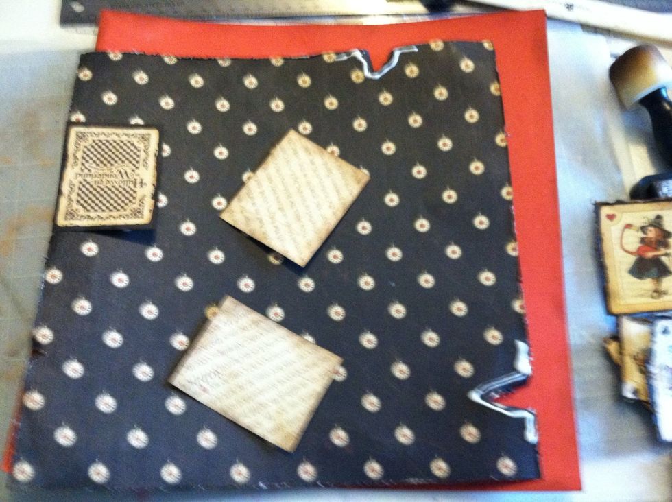 I put glue around the torn edge from the back side and put the smaller pieces over the tears.