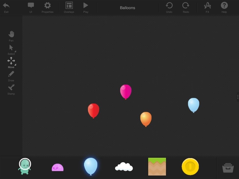 I put in some more balloons.