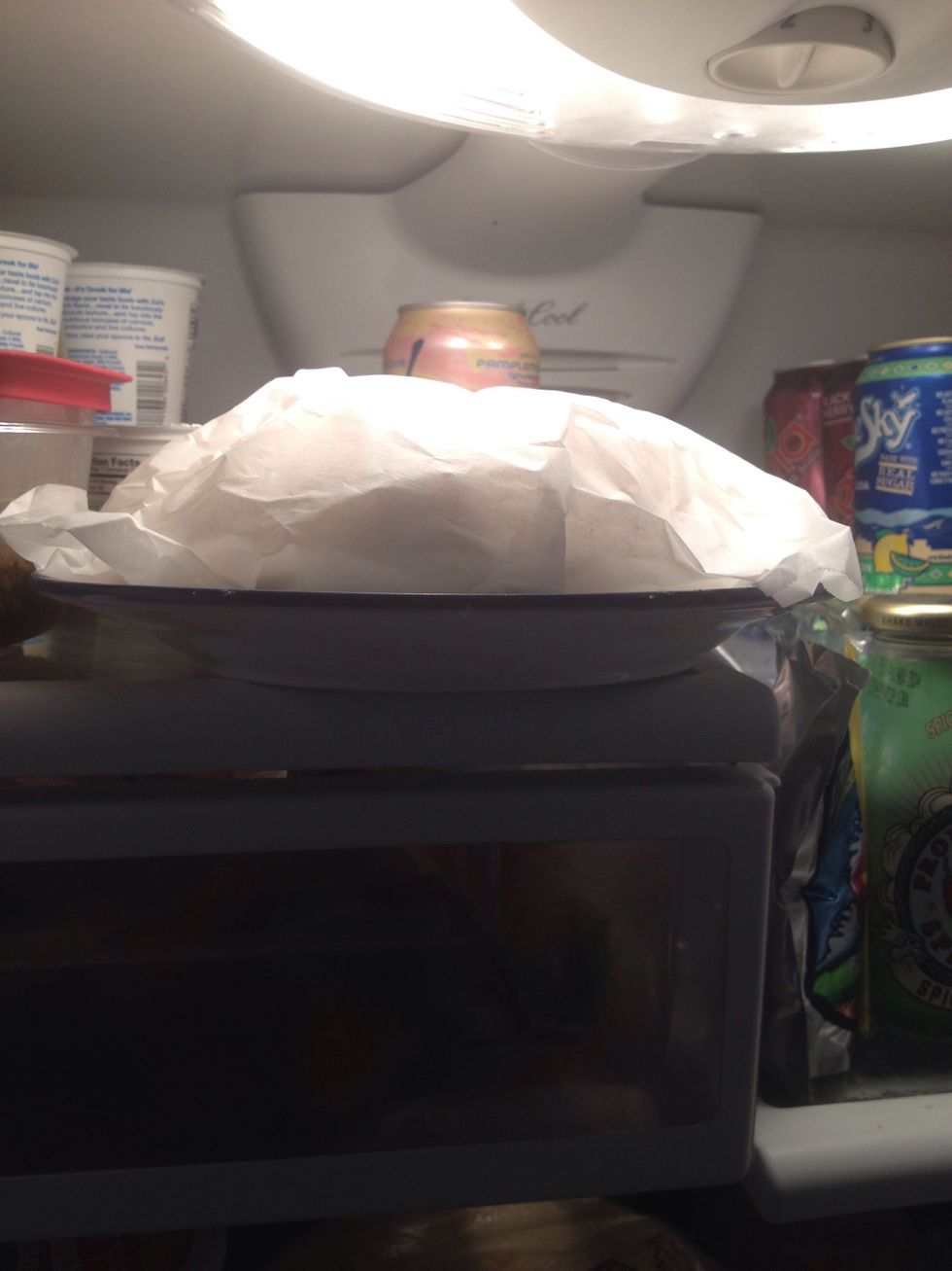 I put it into the refrigerator for I hour to firm up a little.