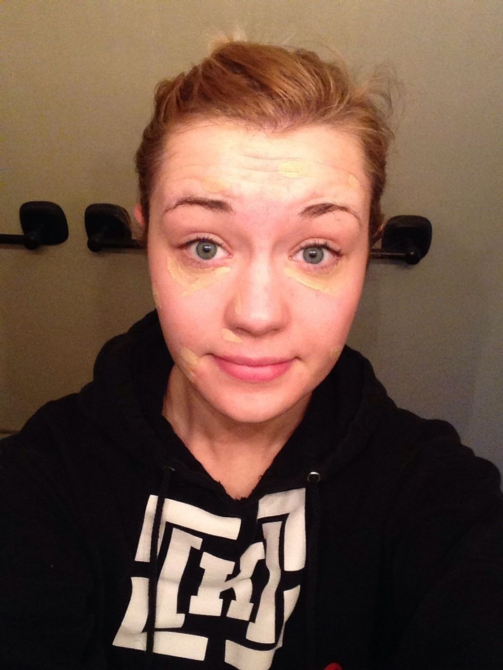 I put it on my acne and under my eyes. Sorry for bad lighting, my bathroom is difficult for pictures.