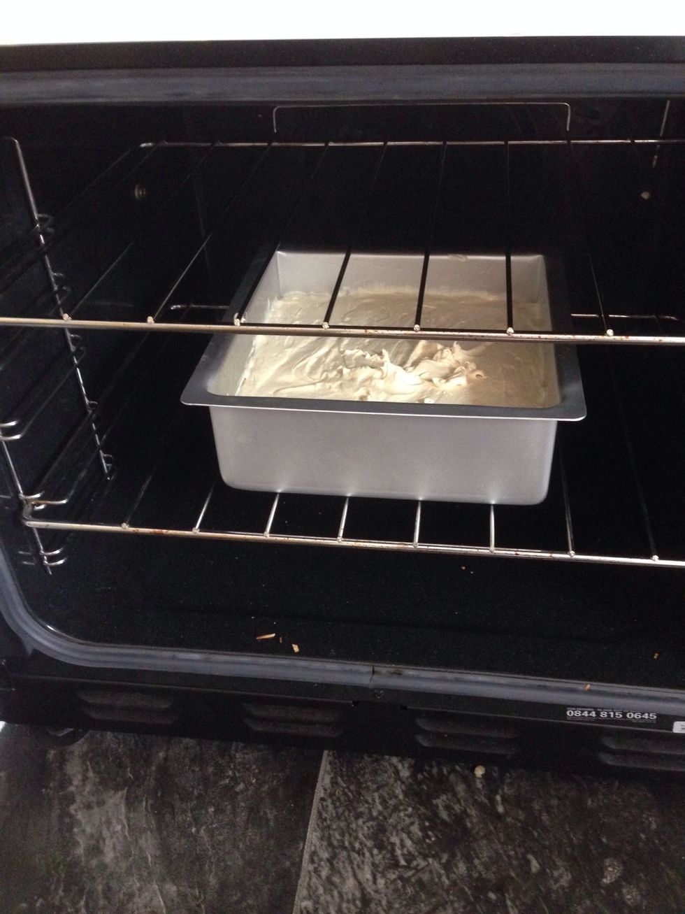 I put mine just above the bottom of the oven,