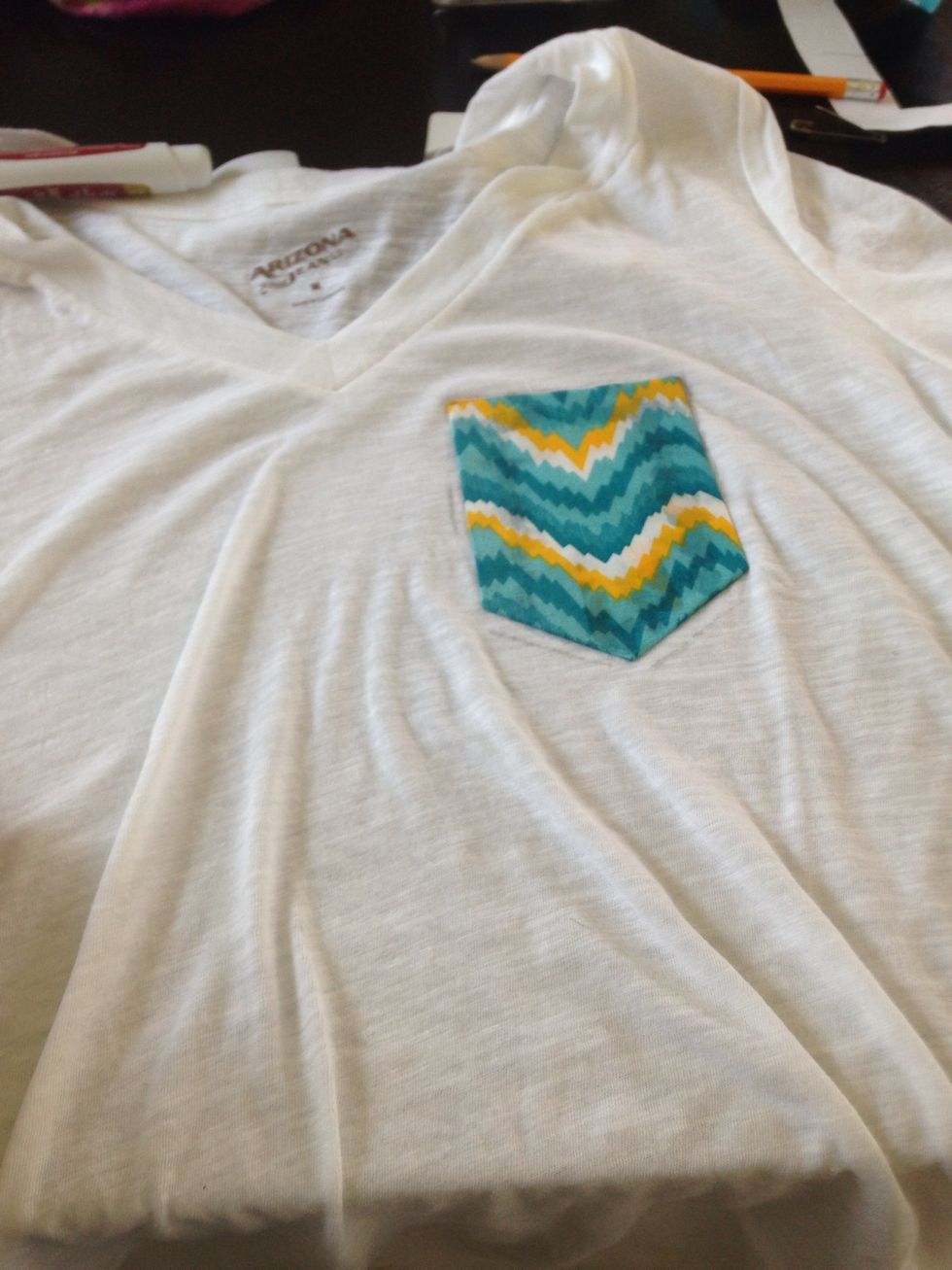 I put my pocket down.