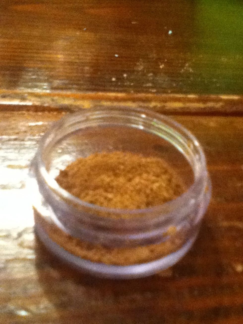 I put my powder in the container