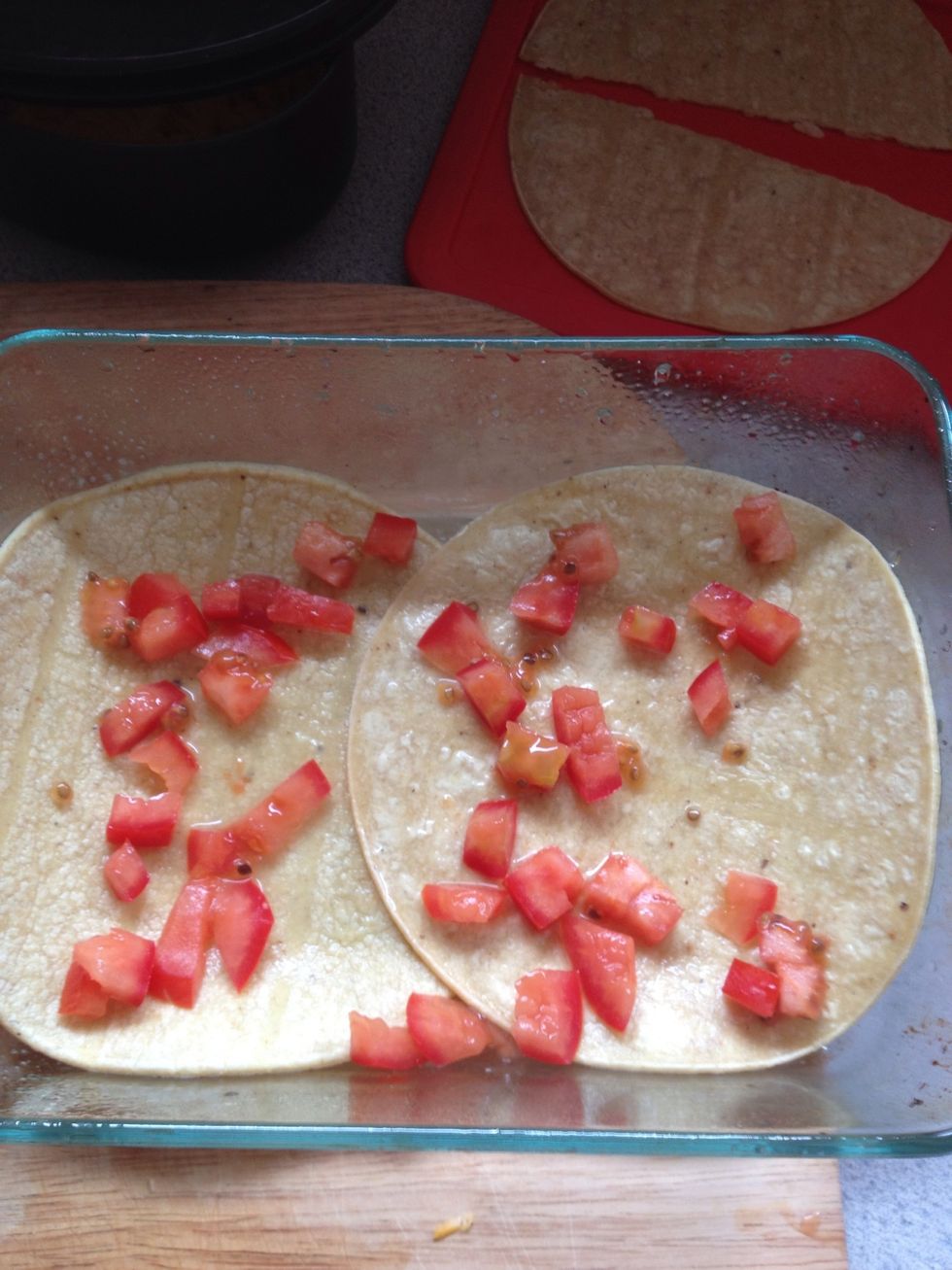 I put some more water in the dish and added some tomatoes to get some extra moisture