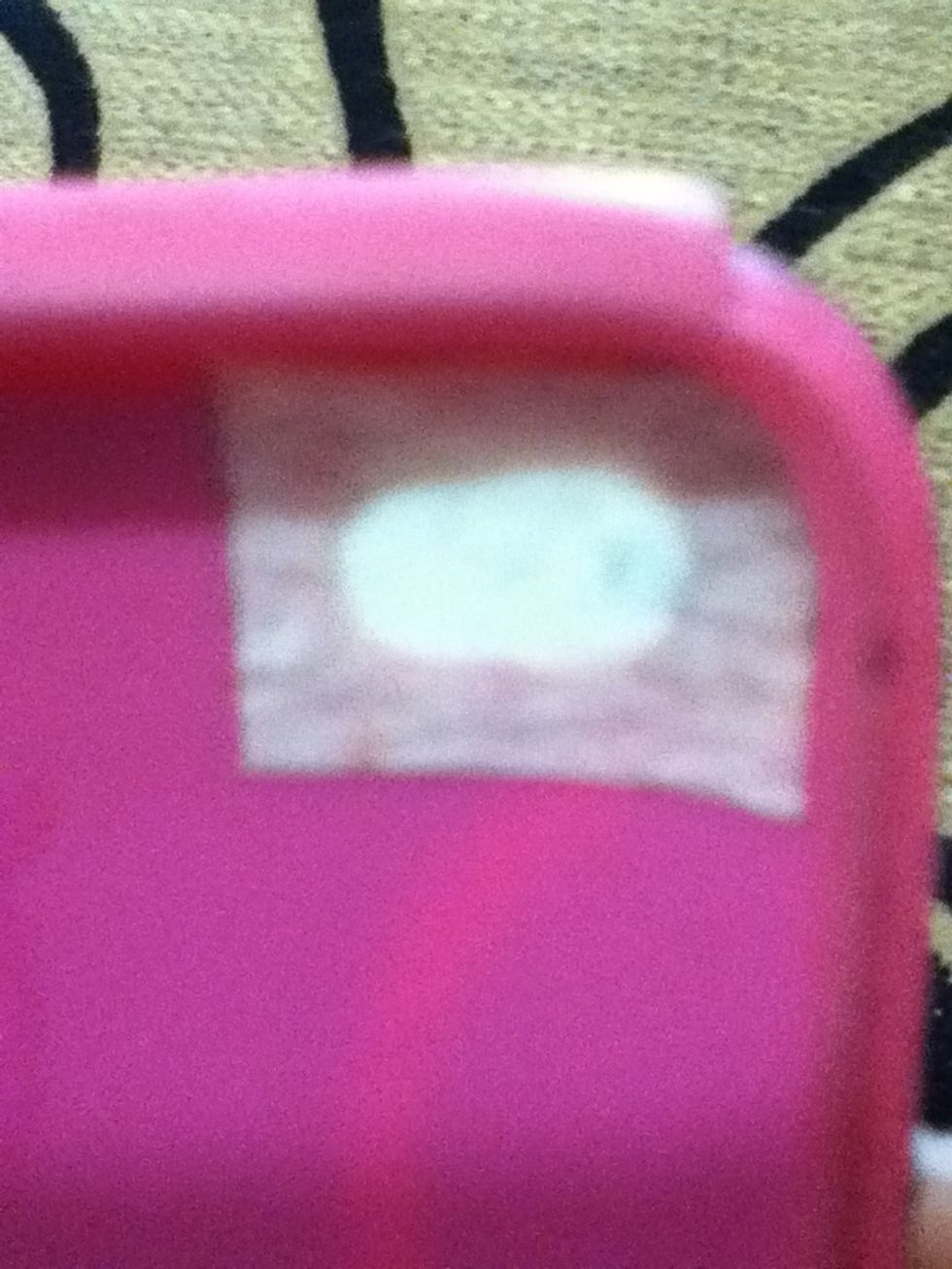 I put tape inside here the camera hole