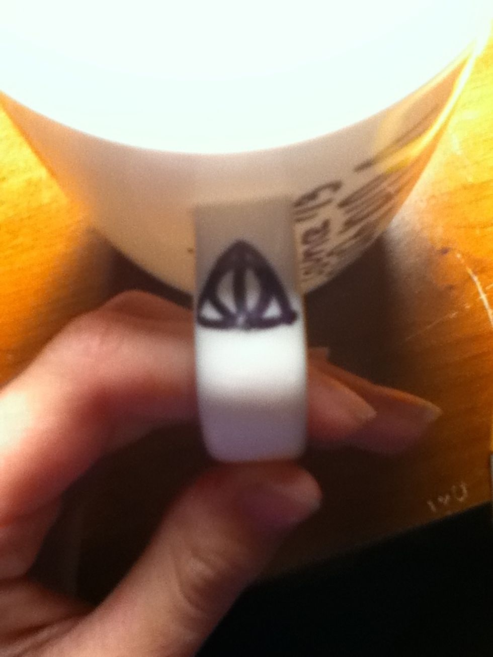 I put the deathly hallows sign at the top of the handle