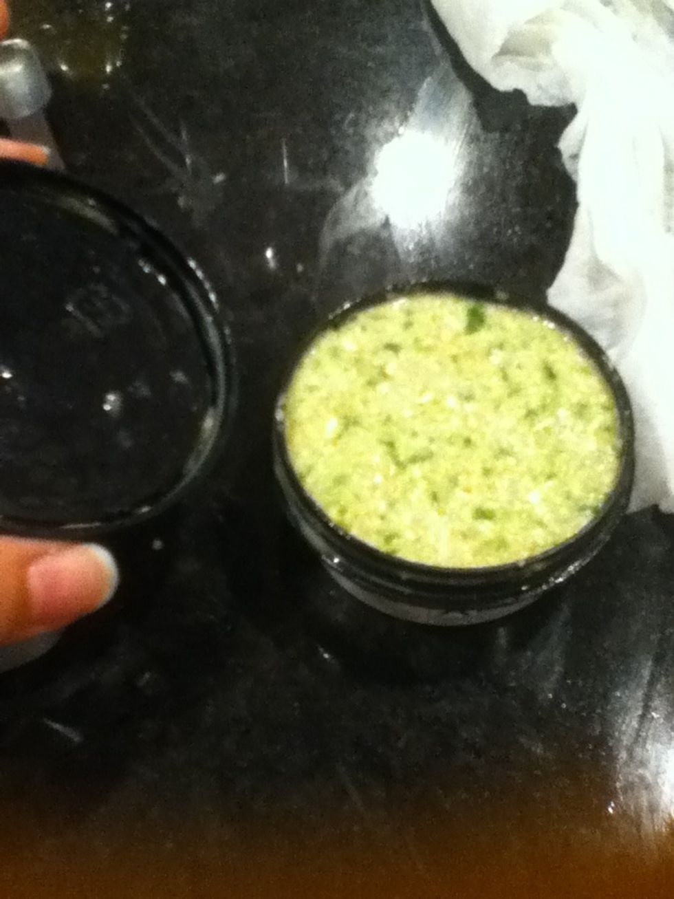 I put the rest in a container to save and use again.