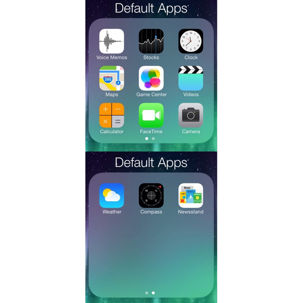 I put these apps in here because I either don't really use them or have other ways of getting to them (i.e., Control Center has Clock, Calculator, and Camera), so they cause clutter and redundancy.