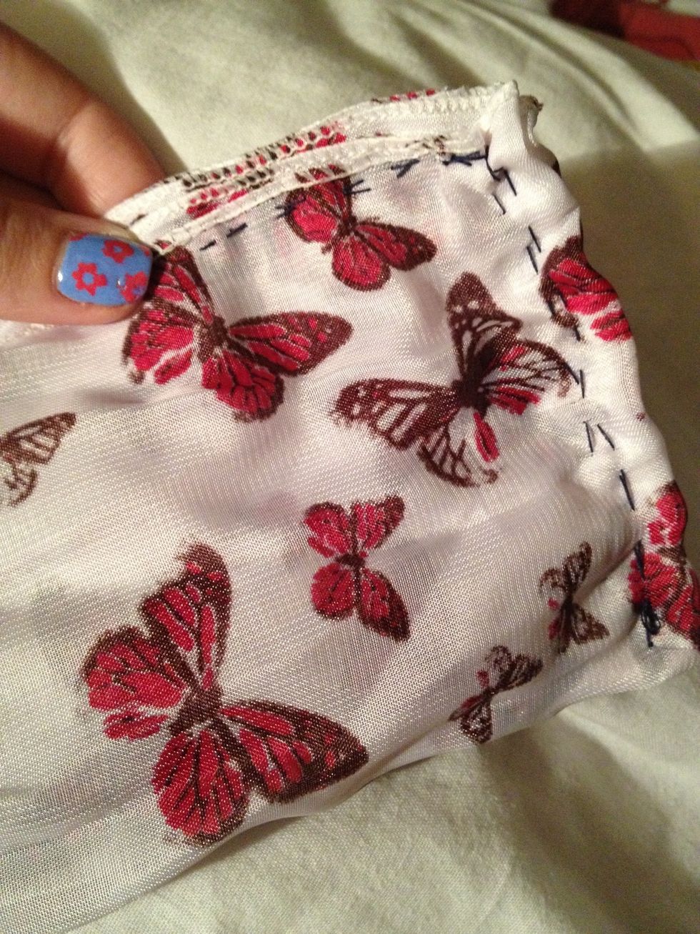 I put to rows in as they were just tacking stitches...,