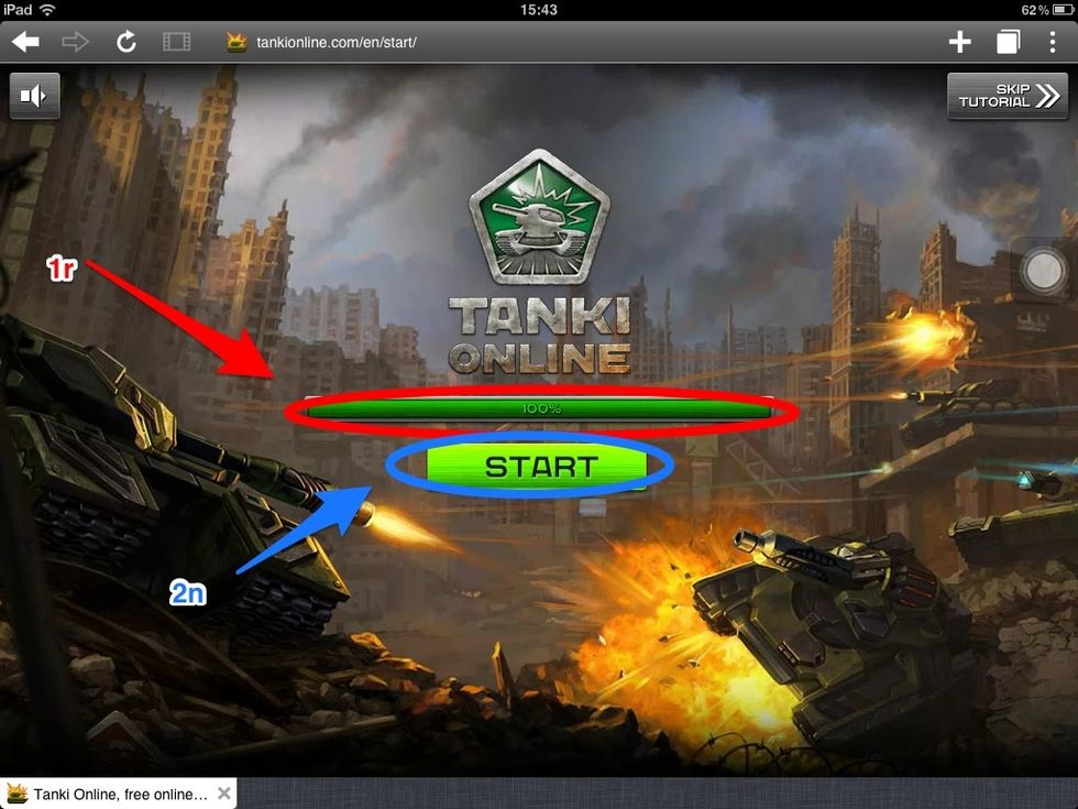 I quan et surt aix\u00f2 esperes a que es carregui i cliques "Start"