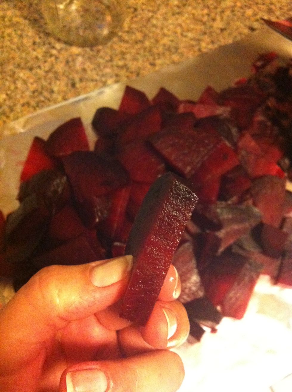 I quartered then sliced not too thin.